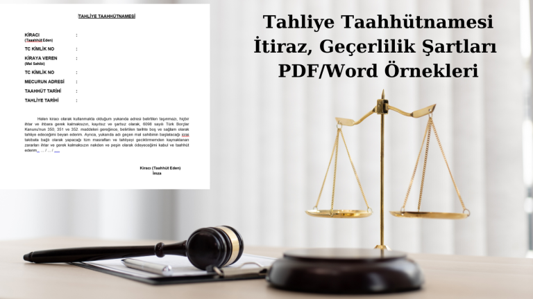 Tahliye Taahh Tnamesi Tiraz Ge Erlilik Artlar Ve Pdf Word Rnekleri