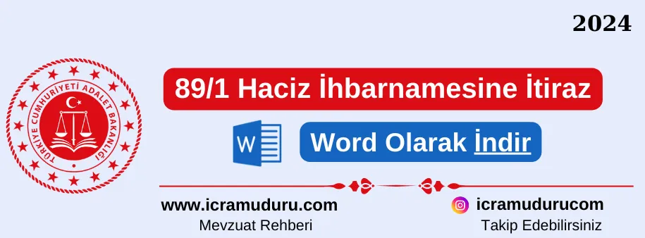 89/1 haciz ihbarnamesine itiraz