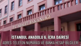 İstanbul Anadolu 6. İcra Dairesi Adres ve Telefon Numarası