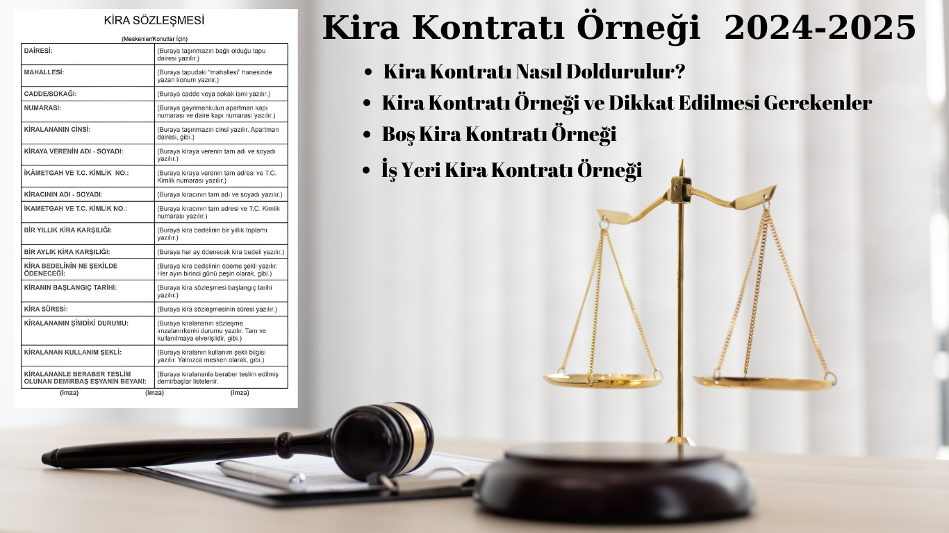 Kira kontratı örneği