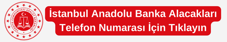 İstanbul Anadolu Banka Alacakları İcra Dairesi Telefon Numarası