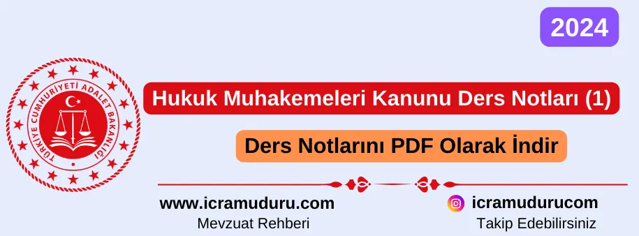 Hukuk Muhakemeleri Kanunu Ders Notları