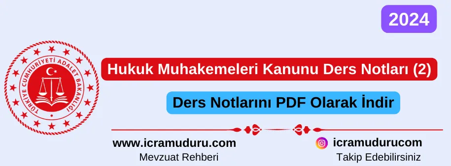 Hukuk Muhakemeleri Kanunu Ders Notları