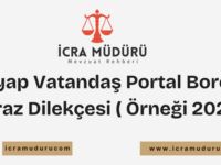 Uyap vatandaş borca itiraz dilekçesi