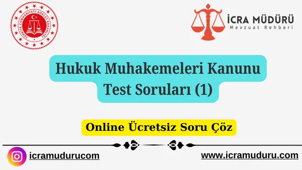 Hukuk Muhakemeleri Kanunu Test Soruları