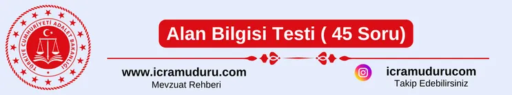 İcra Müdürlüğü Sınavı Alan Bilgisi Testi Soru ve Konu Dağılımı