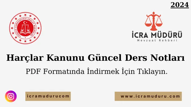 Harçlar Kanunu Ders Notları – Güncel PDF (2024)