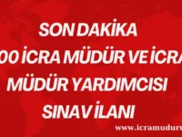 400 icra müdür ve icra müdür yardımcısı sınav ilanı