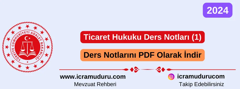 Ticaret Hukuku Ders Notları