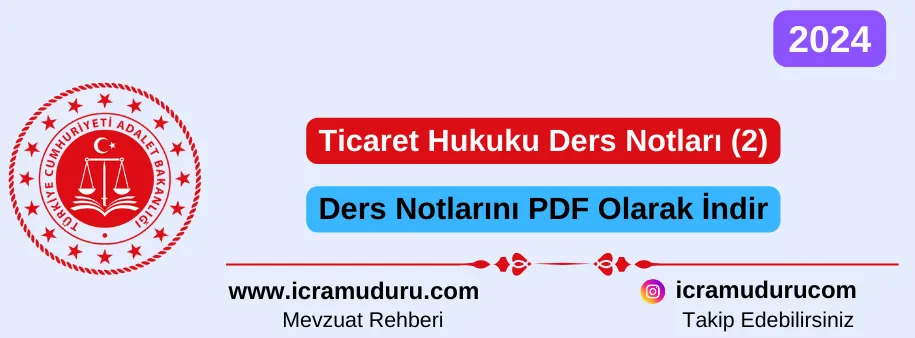 Ticaret Hukuku Ders Notları