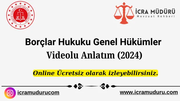 Borçlar Hukuku Genel Hükümler Videolu Anlatımı Ücretsiz İzle