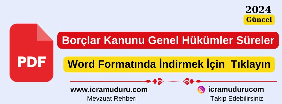 Borçlar Kanunu Genel Hükümler Süreler Pdf 