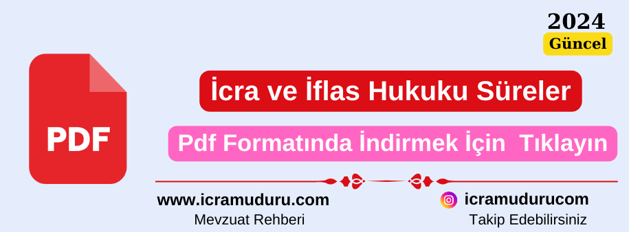 İcra ve İflas Hukuku Süreler Pdf