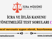 İcra ve İflas Kanunu Yönetmeliği Test Soruları