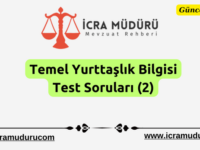 Temel Yurttaşlık Bilgisi Test Soruları