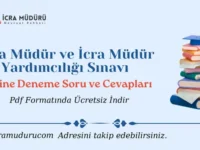 İcra Müdür ve İcra Müdür Yardımcılığı Sınavı Online Denemeler