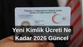 Yeni kimlik ücreti ne kadar 2026